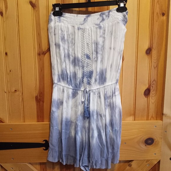 Kiwi and punch strapless romper with pockets - Picture 1 of 7